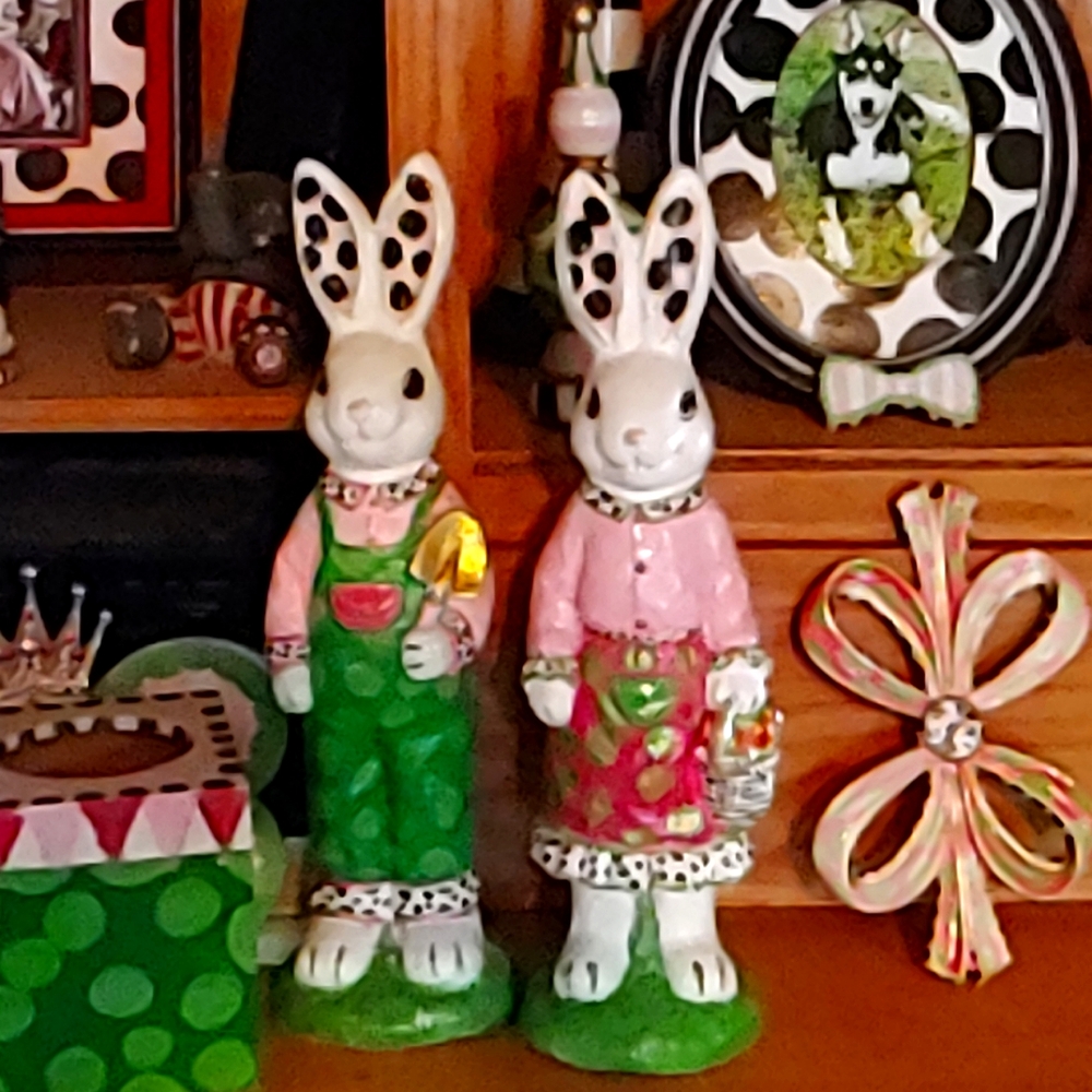 Custom hand painted rabbits